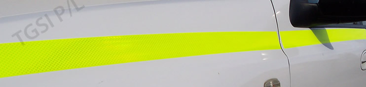 fluro green yellow class 1 reflective tape for car